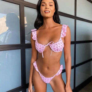 NEW! “Cherry Berry” Skimpy Ruffled Bikini Bottoms 